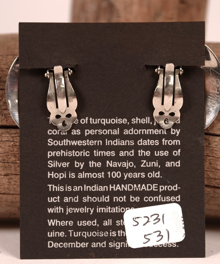 Navajo Sterling Silver Clip Earrings