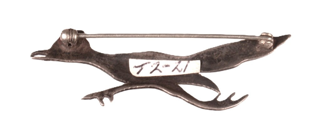Navajo Sterling Silver Roadrunner Pin