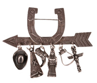 Navajo Sterling Silver Horseshoe Pin