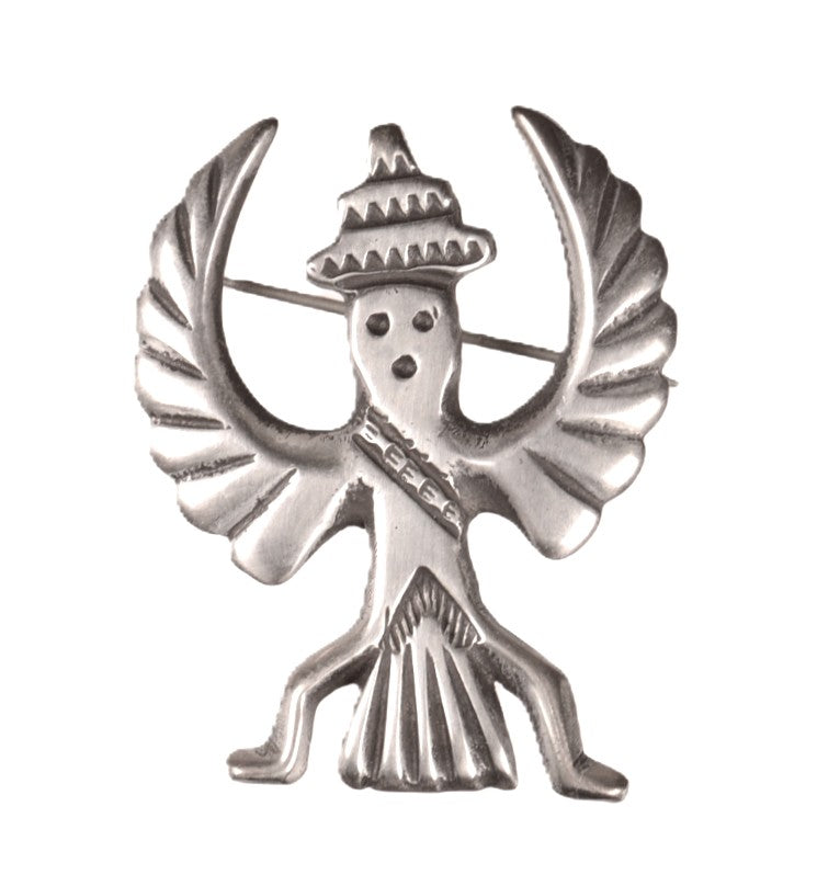 Navajo Sterling Silver Figure Knifewing Pin