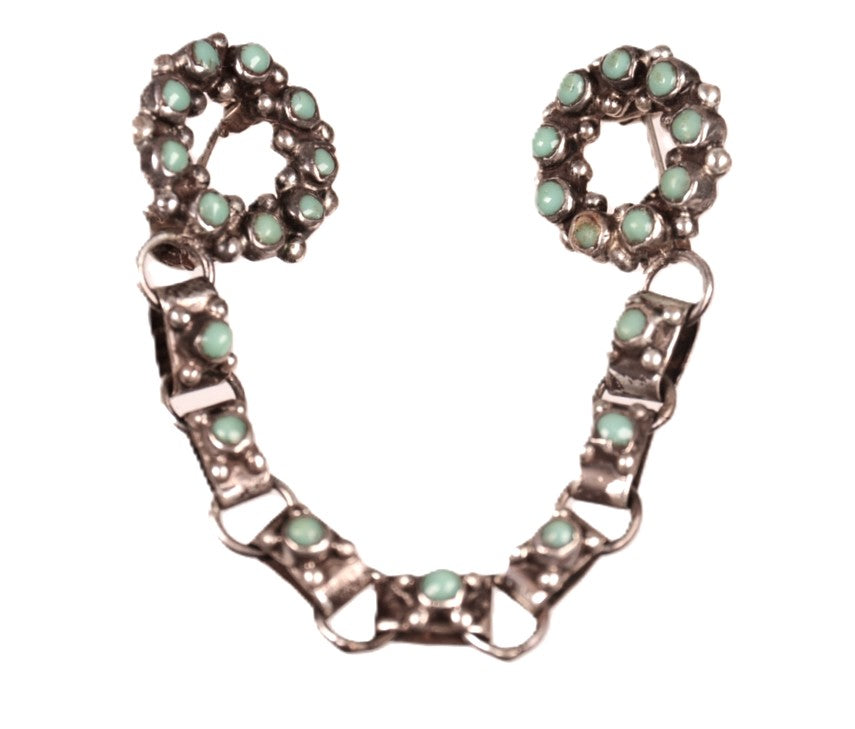 Zuni Pueblo Sterling Silver Broach
