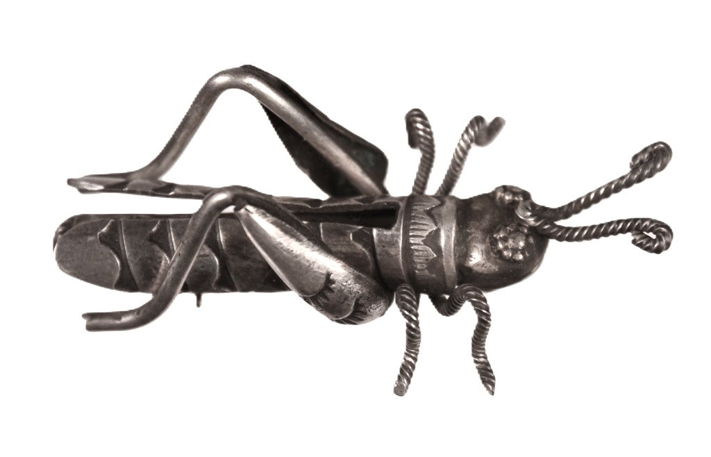 Navajo Sterling Silver Grasshopper Pin