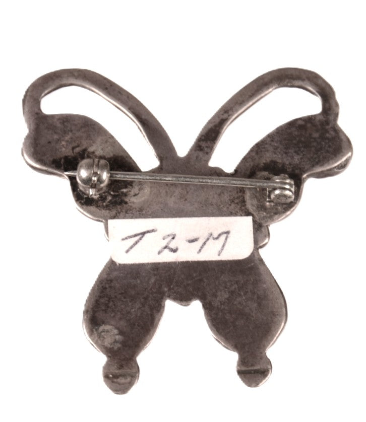 Zuni Pueblo Sterling Silver Butterfly Pin