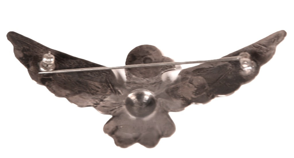 Navajo Sterling Silver Thunderbird - Eagle Pin - "Fred Harvey" Style