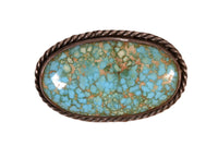Navajo #8 Spider Turquoise Oval Pin