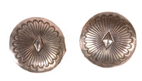 Navajo Large Sterling Silver Button Covers