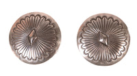 Navajo Large Sterling Silver Button Covers