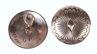 Navajo Large Sterling Silver Button Covers