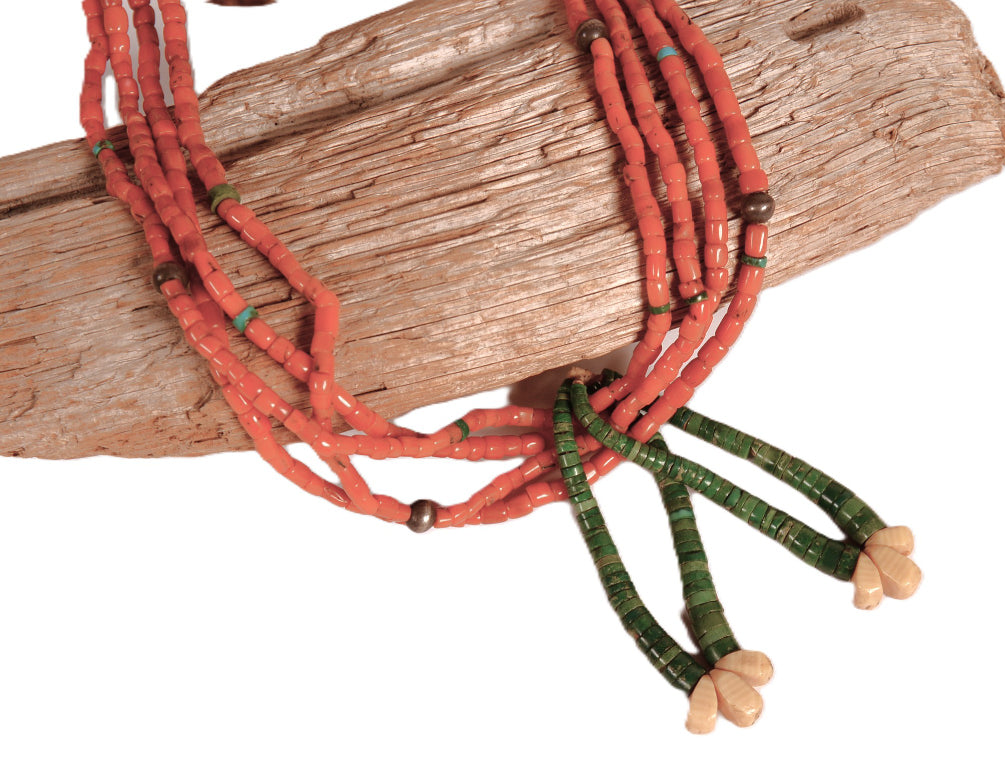 Navajo Coral Bead Necklace
