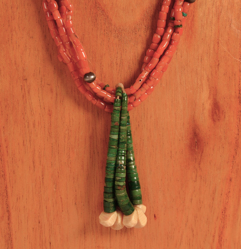 Navajo Coral Bead Necklace