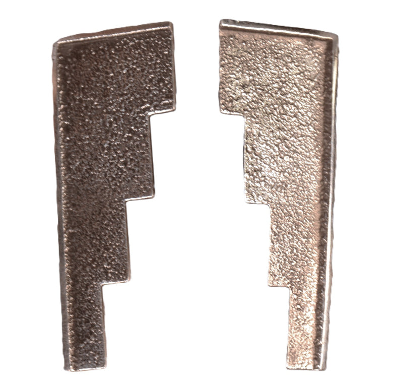 Navajo Sand Cast Sterling Silver Clip Earrings