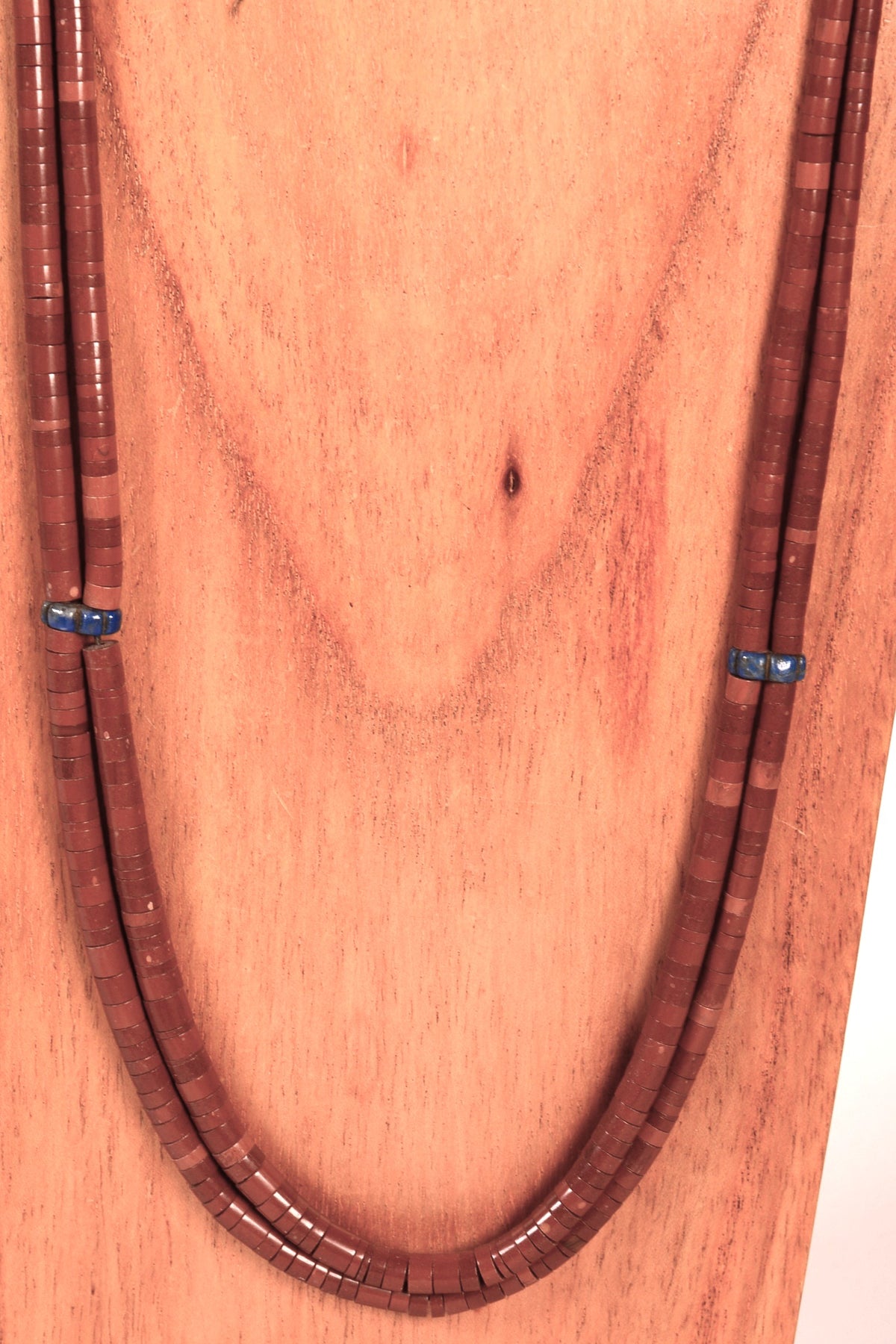Santo Domingo Pueblo Dark Red Coral Beads Necklace