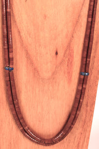 Santo Domingo Pueblo Dark Red Coral Beads Necklace