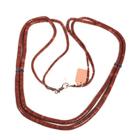 Santo Domingo Pueblo Dark Red Coral Beads Necklace