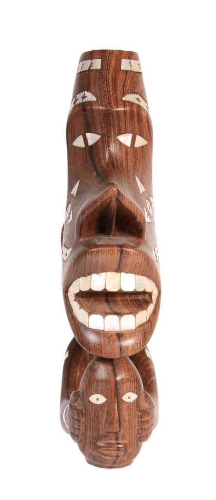 South Pacific Inlaid Shell Tiki Head