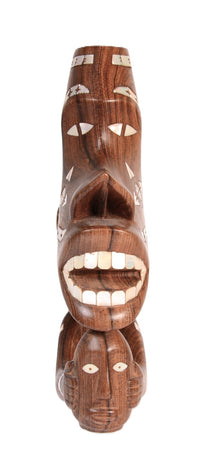 South Pacific Inlaid Shell Tiki Head