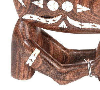 South Pacific Inlaid Shell Tiki Head