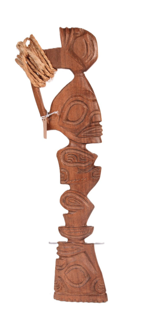 South Pacific Wood Tiki Figure with Rope