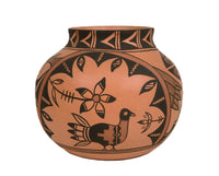 Jemez Pueblo Polychrome Pottery Jar By Reyes Madalena