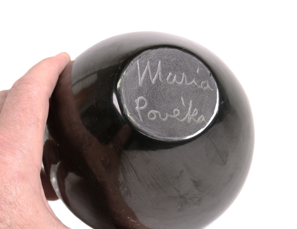 San Ildefonso Pueblo Pottery Jar By Maria Poveka