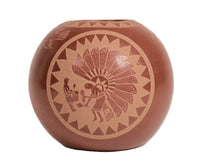 Santa Clara Pueblo Pottery By Camillo Tafoya "Sunflower"