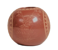 Santa Clara Pueblo Pottery By Camillo Tafoya "Sunflower"