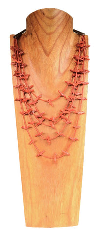 Navajo Coral Fetish Bird Necklace