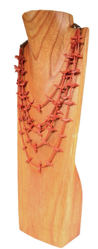 Navajo Coral Fetish Bird Necklace