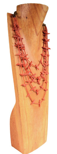 Navajo Coral Fetish Bird Necklace