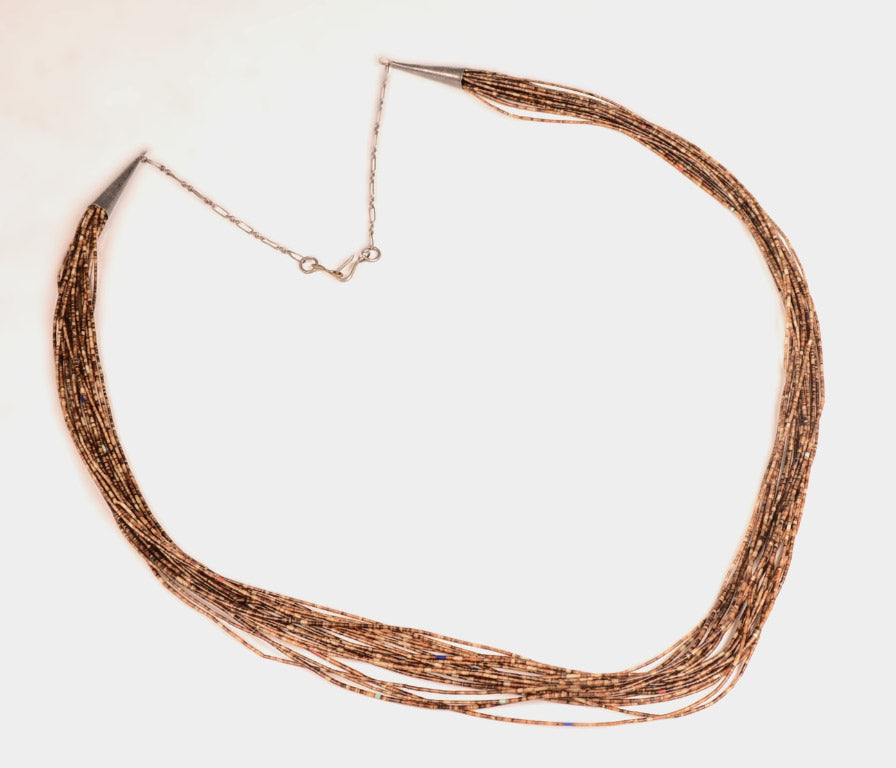Santo Domingo Pueblo Heishi and Turquoise Bead Necklace