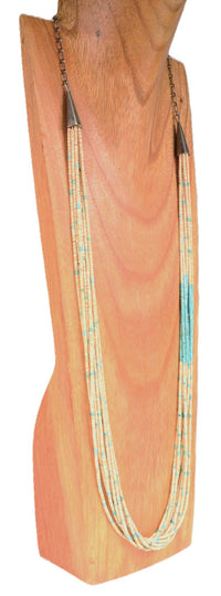 Santo Domingo Pueblo Heishi and Turquoise Necklace