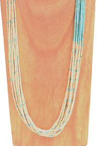 Santo Domingo Pueblo Heishi and Turquoise Necklace