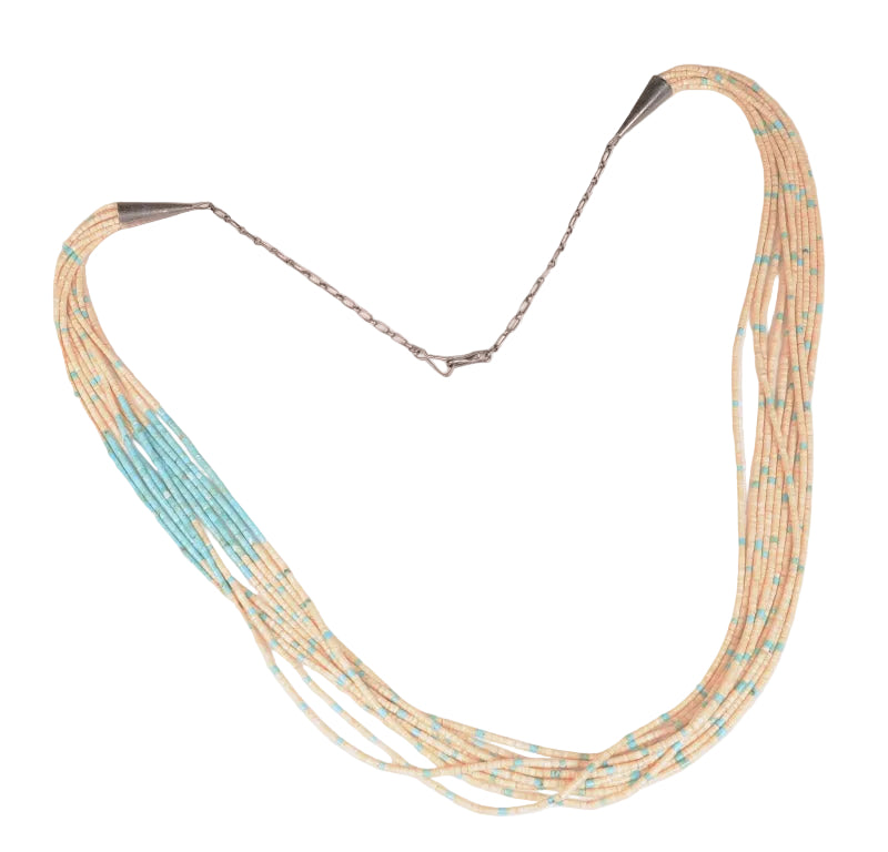 Santo Domingo Pueblo Heishi and Turquoise Necklace