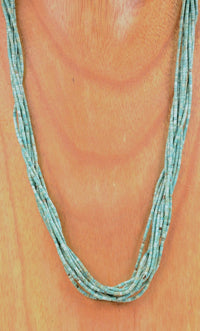 Santo Domingo Pueblo Turquoise Heishi Necklace