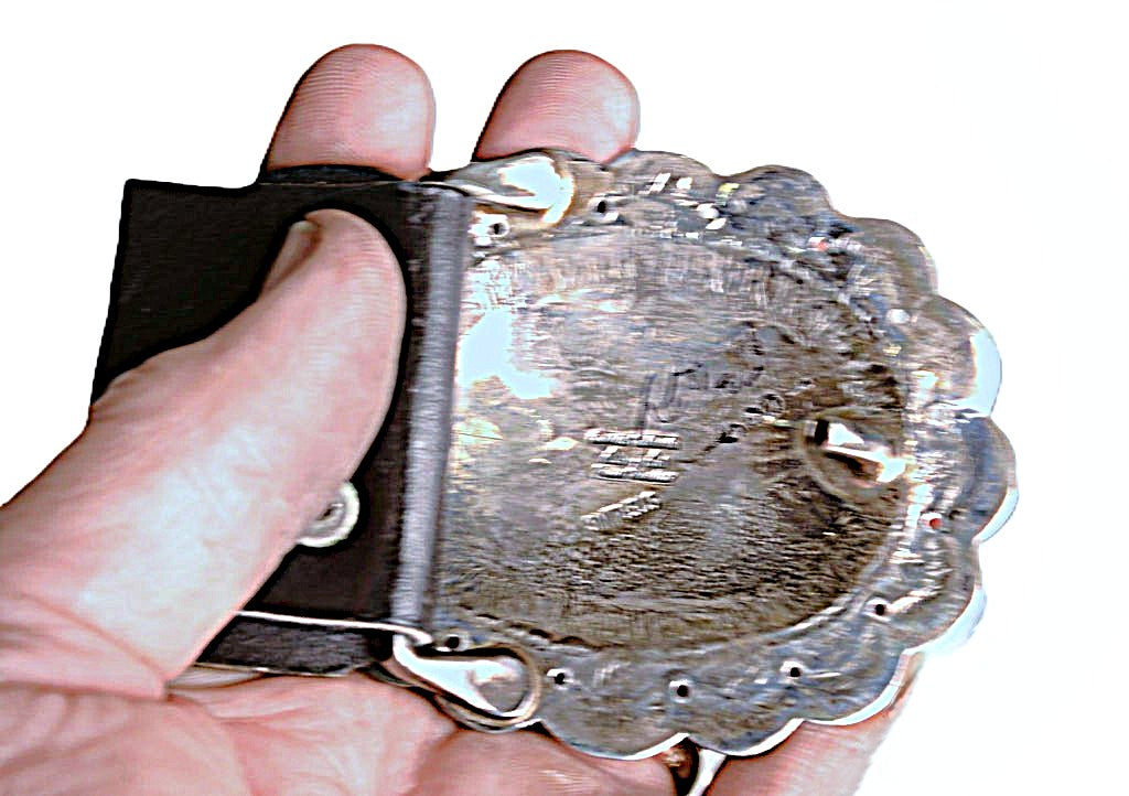 Navajo Concho Belt with Coral By Orville Tsinnie