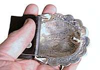 Navajo Concho Belt with Coral By Orville Tsinnie