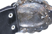 Navajo Concho Belt with Coral By Orville Tsinnie