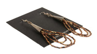 Navajo Heishi Brown French Hook Earrings