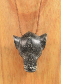 Inuit Bear Pendant on Leather Strap