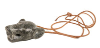 Inuit Bear Pendant on Leather Strap