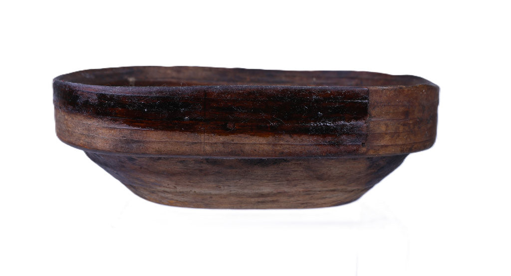 19th Century  Eskimo Wood Oil Bowl