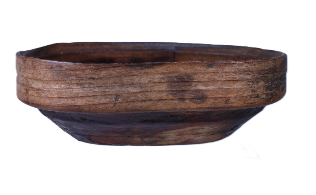 19th Century  Eskimo Wood Oil Bowl