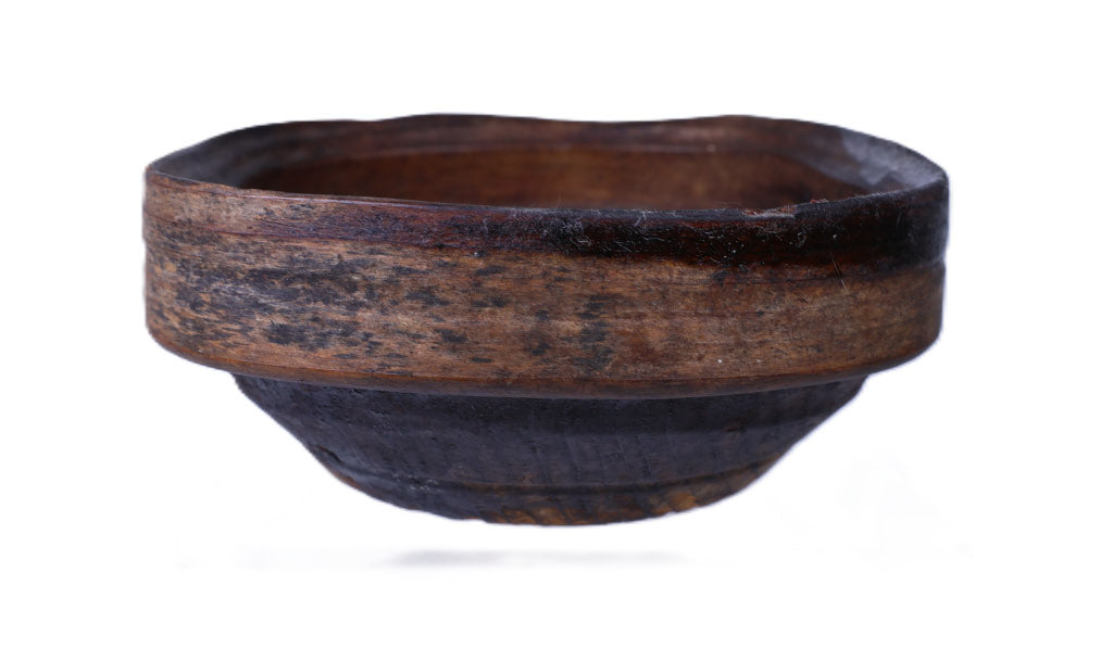 19th Century  Eskimo Wood Oil Bowl