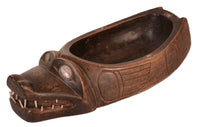 Tlinkit Carved Wood Seal Bowl