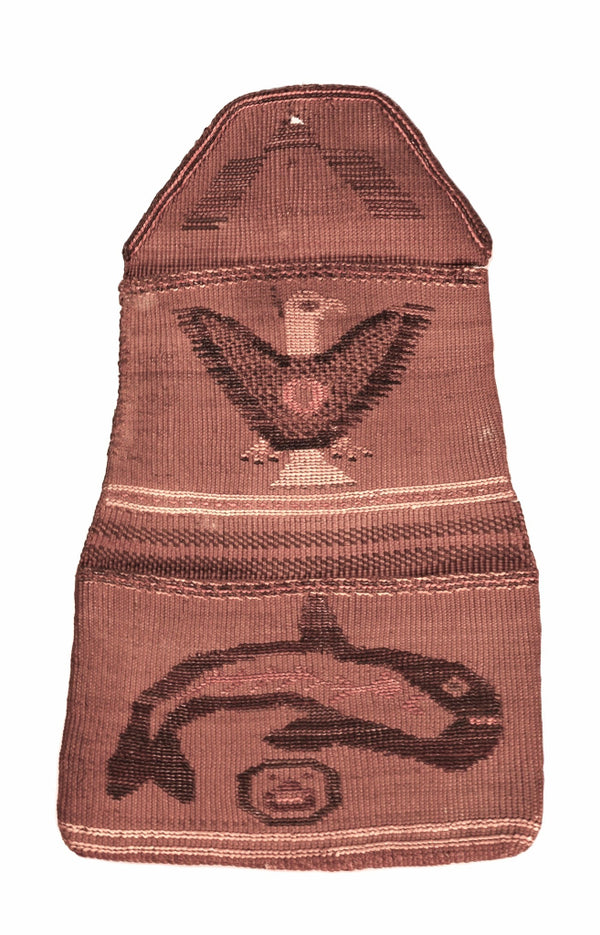 Tlingit Wall Pocket Basketry; Thunderbird and Whale