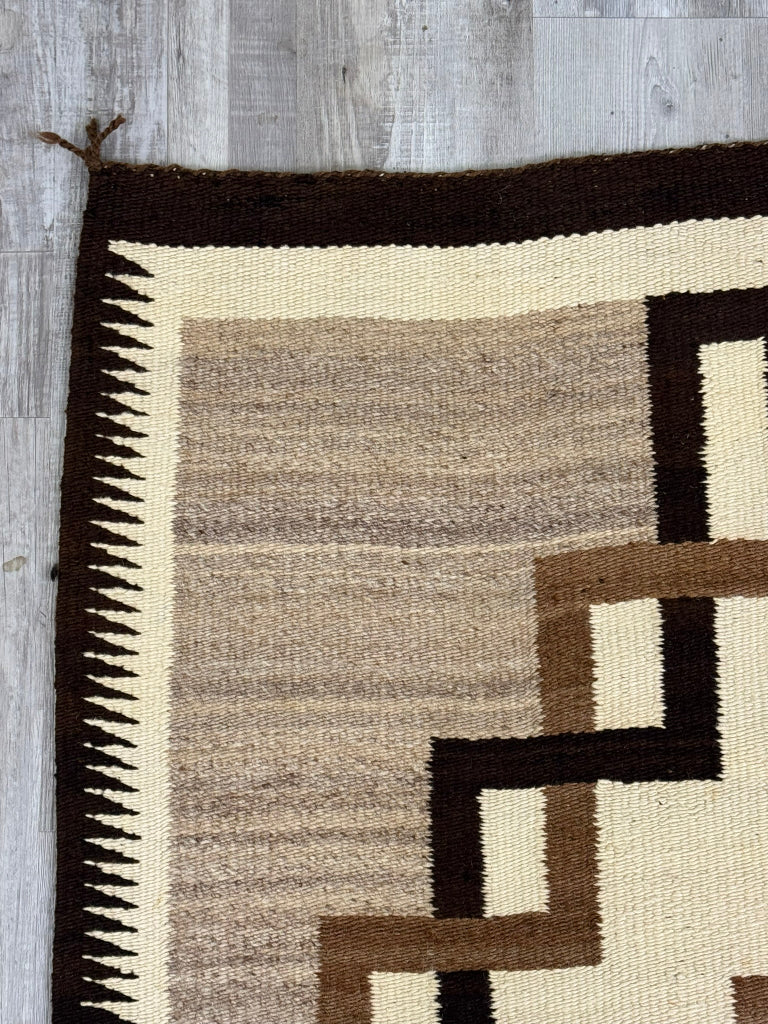 An Early Navajo Two Grey Hills Rug