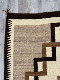 An Early Navajo Two Grey Hills Rug