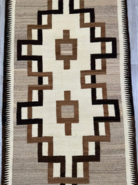 An Early Navajo Two Grey Hills Rug