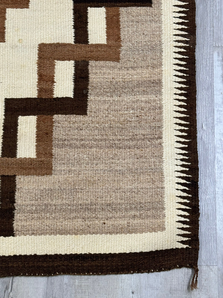 An Early Navajo Two Grey Hills Rug
