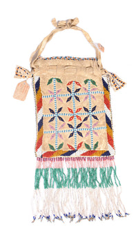 Apache Beaded Hide Bag